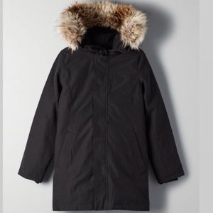 Aritzia TNA Haven Parka Black -Size Large